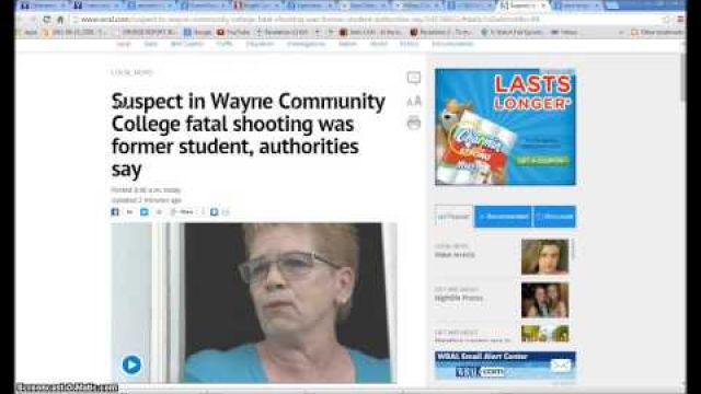 Secrets Section Wayne Community College fatal shooting . Illuminati Freemason Symbolism.