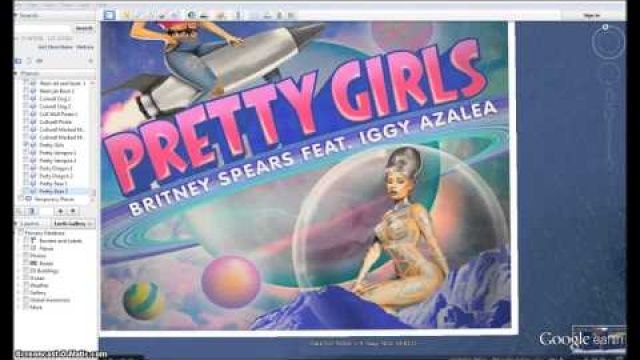 Pretty Girls Cover Art Hidden Images.Britney Spears Iggy Azalea Illuminati Freemason Symbolism.
