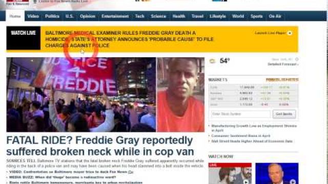 BREAKING NEWS! Freddie Gray Death Ride Ruled HOMICIDE - POLICE FACING CHARGES!