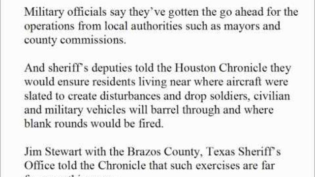 Special forces set to swarm Southwest in Jade Helm