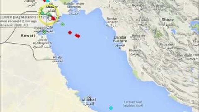 Persian Gulf AIS Turned Off-  Iran proclaims naval test of 'new strategic weapon'