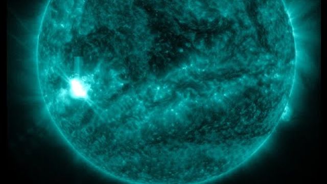 Strong Earth Facing Solar Flare