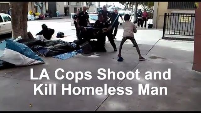 LAPD Shoot and Kill Homeless Man , Anthony Blackburn Facebook Footage!